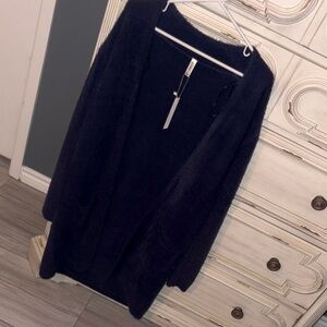 Cozy Blue Open Front Cardigan